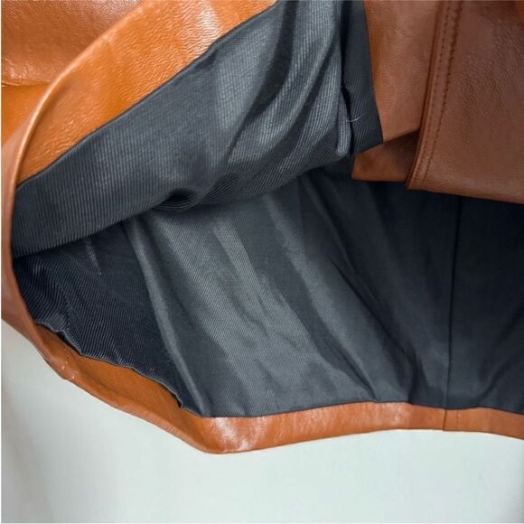 NEW A.L.C Vegan Leather jacket in camel brown - Picture 7 of 7